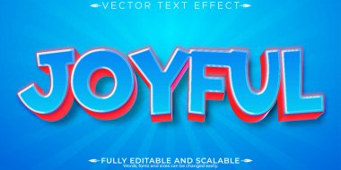 Neşeli çizgi film metin efekti, düzenlenebilir çizgi roman ve çocukların yazı tipi