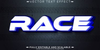 Hızlı yarış metin efekti, düzenlenebilir hızlı ve spor metin biçimi