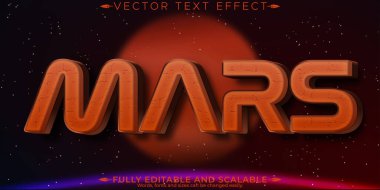 Mars metin efekti, düzenlenebilir boşluk ve gelecek metin biçimi