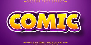 Çizgi film metin efekti, düzenlenebilir çizgi roman ve çocuk metin biçimi