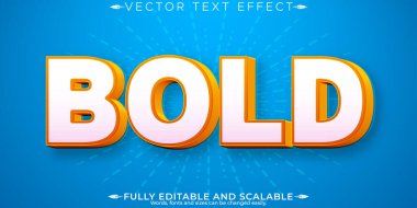 Kalın metin efekti, düzenlenebilir çizgi film ve komik metin biçimi