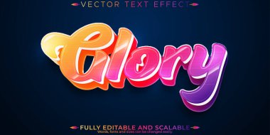Moda metin efekti, düzenlenebilir zafer ve parlayan metin biçimi