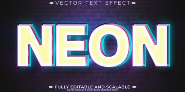 Neon metin efekti, düzenlenebilir disko ve kulüp metin biçimi