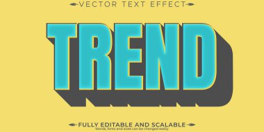 Trend metin efekti, düzenlenebilir gölge ve klasik metin biçimi