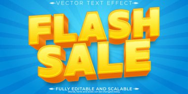 İndirimli metin efekti, düzenlenebilir çizgi film ve çocuklar yazı stili