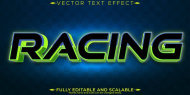 Yarış metin efekti, düzenlenebilir hız ve spor metin biçimi