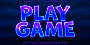 Oyun metin efekti, düzenlenebilir çizgi film ve oyun logo metin biçimi