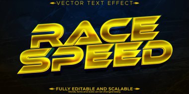 Hızlı yarış metin efekti, düzenlenebilir hızlı ve spor metin biçimi