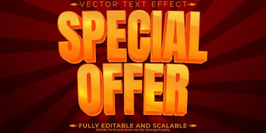 Özel teklif metni efekti, düzenlenebilir satış ve metin biçimi