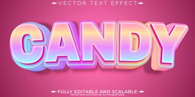 Şeker metin efekti, düzenlenebilir tatlı ve renkli metin biçimi