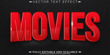 Sinema metin efekti, düzenlenebilir film ve metin biçimini göster