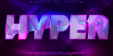 Neon metin efekti, düzenlenebilir parti ve müzik metin biçimi