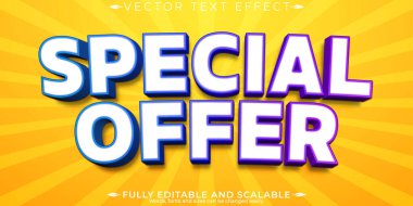 İndirimli metin efekti, düzenlenebilir kalın ve metin biçimi