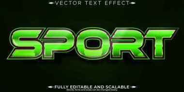 Düzenlenebilir metin efekti sporu, 3d hız ve yarış yazı tipi biçimi