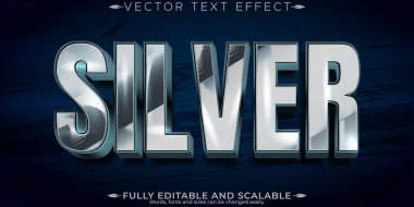 Gümüş metin efekti, düzenlenebilir parlak ve metalik metin biçimi