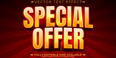 Özel teklif metni efekti, düzenlenebilir indirim ve satış metni biçimi