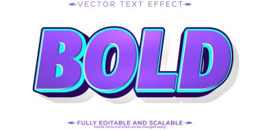 Kalın metin efekti, düzenlenebilir ton ve modern metin biçimi