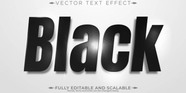 Siyah metin efekti, düzenlenebilir kraliyet ve kalın metin biçimi