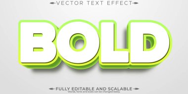 Kalın metin efekti, düzenlenebilir stil ve pazarlama metin biçimi