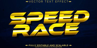 Hızlı yarış metin efekti, düzenlenebilir hızlı ve spor metin biçimi