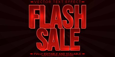 Flash Satış metin efekti, düzenlenebilir indirim ve metin biçimi
