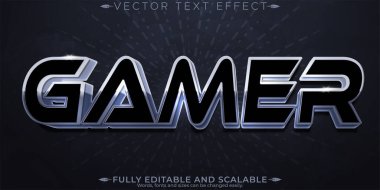 Oyuncu metin efekti, düzenlenebilir esport ve neon metin biçimi