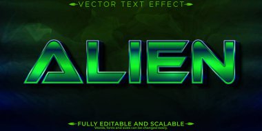 Korkunç uzaylı metin efekti, düzenlenebilir korkunç ve şeytani metin tarzı