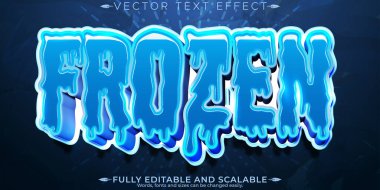 Kar buzu metin efekti, düzenlenebilir soğuk ve donmuş metin biçimi