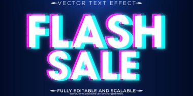 Flash Satış metin efekti, düzenlenebilir indirim ve metin biçimi