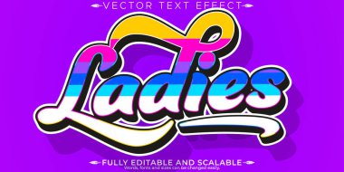 Retro, klasik metin efekti, düzenlenebilir 70 'ler ve 80' ler metin biçimi