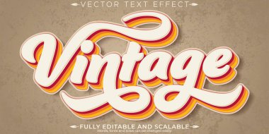 Klasik metin efekti, düzenlenebilir retro ve eski metin biçimi