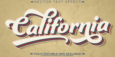 Retro, klasik metin efekti, düzenlenebilir 70 'ler ve 80' ler metin biçimi