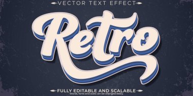 Klasik metin efekti, düzenlenebilir retro ve eski metin biçimi