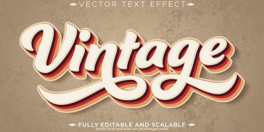 Klasik metin efekti, düzenlenebilir retro ve eski metin biçimi