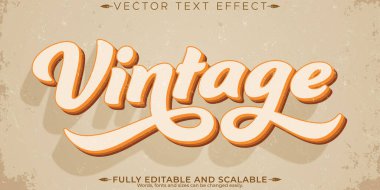 Retro, klasik metin efekti, düzenlenebilir 70 'ler ve 80' ler metin biçimi