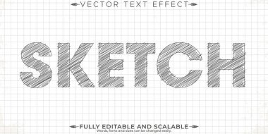 Düzenlenebilir metin efekti skeci, 3d mimari ve yazı tipi st