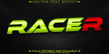 Hızlı yarış metin efekti, düzenlenebilir hızlı ve spor metin biçimi