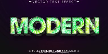 Modern metin efekti, düzenlenebilir mermer ve dekorasyon metin biçimi