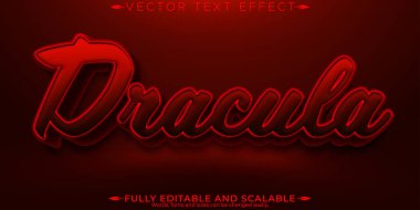 Drakula vampir metin efekti, düzenlenebilir korku ve korkutucu metin stili