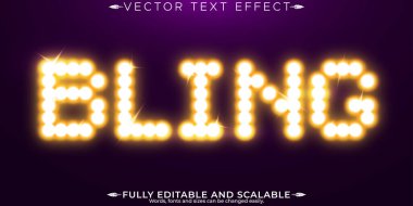 Kumarhane mücevheri metin efekti, düzenlenebilir kraliyet ve Vegas metin tarzı