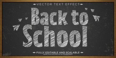 Tebeşir tahtası metin efekti, düzenlenebilir beyaz ve grunge metin ahırı