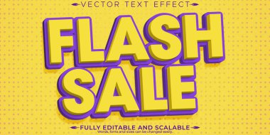 Hızlı satış metni efekti, düzenlenebilir alışveriş ve metin biçimi