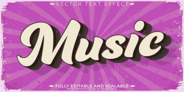 Retro, klasik metin efekti, düzenlenebilir 70 'ler ve 80' ler metin biçimi