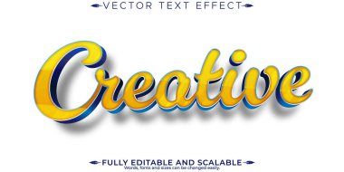 Yaratıcı metin efekti, düzenlenebilir modern ve satılık metin biçimi