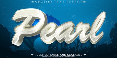 İnci beyazı efekti, düzenlenebilir su ve temiz metin biçimi