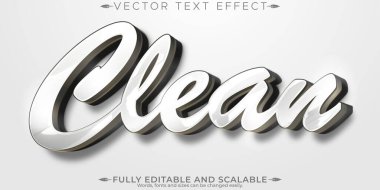 Temiz beyaz metin efekti, düzenlenebilir basit zarif metin biçimi