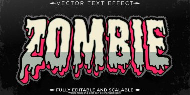 Korku metni efekti, düzenlenebilir retro ve zombi metin biçimi