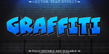 Graffiti boya metni efekti, düzenlenebilir kentsel ve sprey metin tarzı