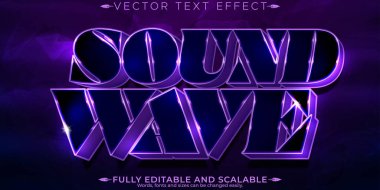 Ses dalgası metin efekti, düzenlenebilir disko kulübü metin biçimi
