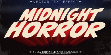 Korku metni efekti, düzenlenebilir gece ve korkutucu metin biçimi